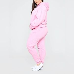 Women's Pink Jogger Sweat Pants 1X